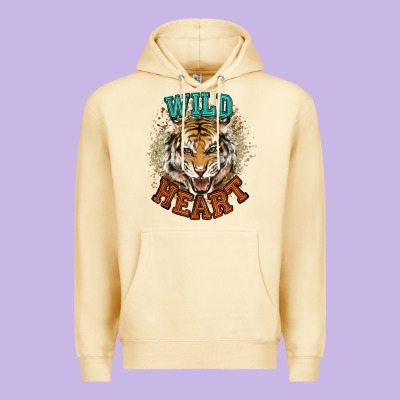 Wild Heart Tiger College Western Premium Hoodie Designed By Nancycooperartshop