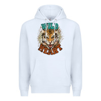 White wild heart tiger college western Premium Hoodie - NancyCooperArtShop