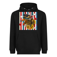 Black mullet eagle seamless pattern Heavyweight Hoodie - BundleAndBundleShop