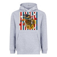 Heather Grey mullet eagle seamless pattern Heavyweight Hoodie - BundleAndBundleShop