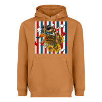 Meerkat mullet eagle seamless pattern Heavyweight Hoodie - BundleAndBundleShop