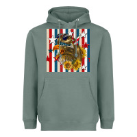 Sage mullet eagle seamless pattern Heavyweight Hoodie - BundleAndBundleShop