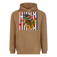 Toasted Coconut mullet eagle seamless pattern Heavyweight Hoodie - BundleAndBundleShop