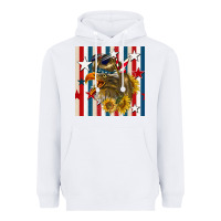White mullet eagle seamless pattern Heavyweight Hoodie - BundleAndBundleShop