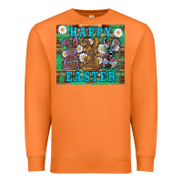 Carrot easter happy easter western bunnies daisies Premium Sweatshirt - Artiststas
