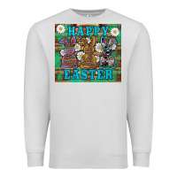 Dove Grey easter happy easter western bunnies daisies Premium Sweatshirt - Artiststas