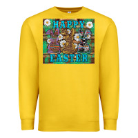 Lemon easter happy easter western bunnies daisies Premium Sweatshirt - Artiststas