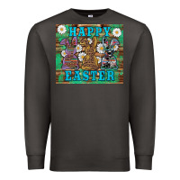 Smoke easter happy easter western bunnies daisies Premium Sweatshirt - Artiststas