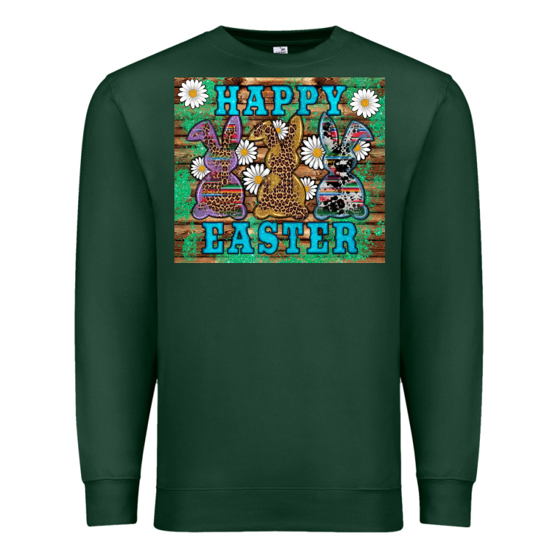 Easter Happy Easter Western Bunnies Daisies Premium Sweatshirt by Artiststas | Teevron