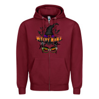 Burgundy witchy nana Zipper Hoodie - RacoonDesign
