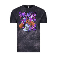 Cloud Black Purple galaxy sneaker girl Vintage Tee - RanaPortraitStore