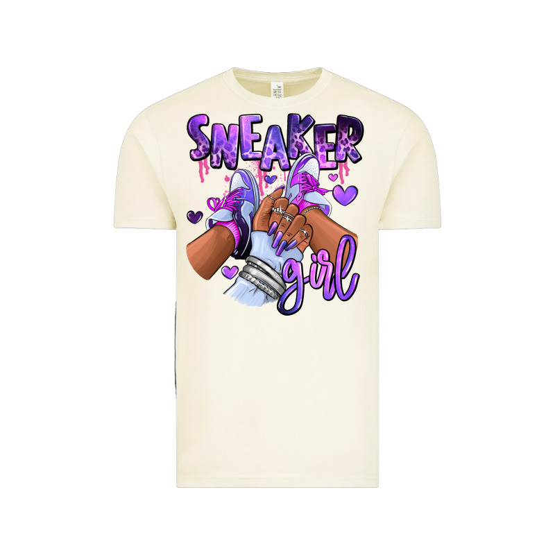 Purple Galaxy Sneaker Girl Vintage Tee by RanaPortraitStore | Teevron