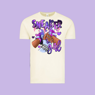 Vintage Tee Purple galaxy sneaker girl