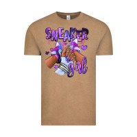 Vintage Coffee Purple galaxy sneaker girl Vintage Tee - RanaPortraitStore
