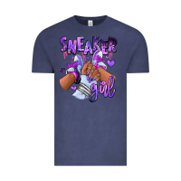 Vintage Denim Purple galaxy sneaker girl Vintage Tee - RanaPortraitStore