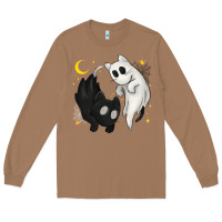 Toasted Coconut Ghost Cats with Balance Halloween Long Sleeve Tee - texasbilliewilder