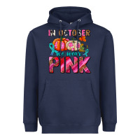 Navy in october we wear pink with pumpkins Heavyweight Hoodie - AdoDesignShop