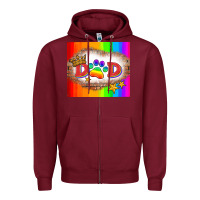 Burgundy lgbtq dad and paw Zipper Hoodie - HRA Design Shop