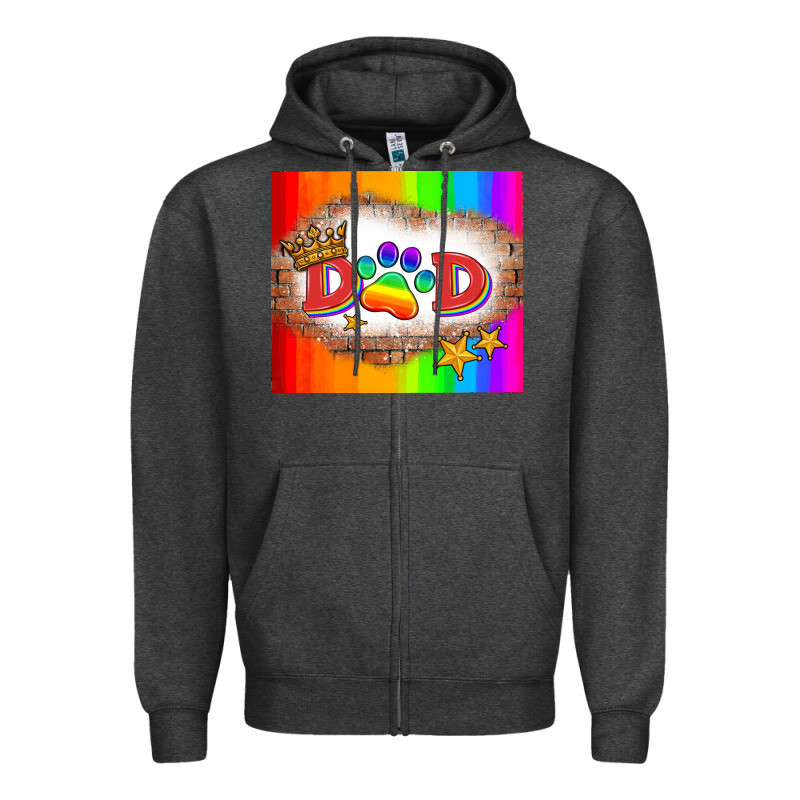 Lgbtq Dad And Paw Zipper Hoodie by HRA Design Shop | Teevron