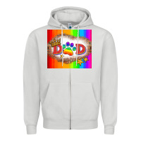 Dove Grey lgbtq dad and paw Zipper Hoodie - HRA Design Shop