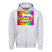 Heather Grey lgbtq dad and paw Zipper Hoodie - HRA Design Shop