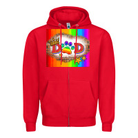 Red lgbtq dad and paw Zipper Hoodie - HRA Design Shop