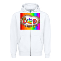 White lgbtq dad and paw Zipper Hoodie - HRA Design Shop