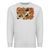 Dove Grey horseshoe cowhide cactus background Premium Sweatshirt - AdoDesignShop