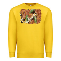 Lemon horseshoe cowhide cactus background Premium Sweatshirt - AdoDesignShop