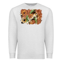 Oatmeal Heather horseshoe cowhide cactus background Premium Sweatshirt - AdoDesignShop