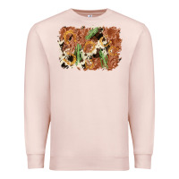 Pale Pink horseshoe cowhide cactus background Premium Sweatshirt - AdoDesignShop