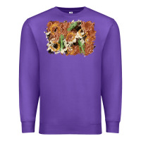 Purple horseshoe cowhide cactus background Premium Sweatshirt - AdoDesignShop