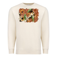 Sandshell horseshoe cowhide cactus background Premium Sweatshirt - AdoDesignShop