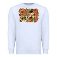 White horseshoe cowhide cactus background Premium Sweatshirt - AdoDesignShop