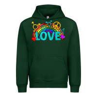 Forest Green Western LGBTQ+ Love Rainbow Urban Hoodie - BundleAndBundleShop