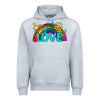 Heather Grey Western LGBTQ+ Love Rainbow Urban Hoodie - BundleAndBundleShop