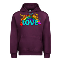Mauve Wine Western LGBTQ+ Love Rainbow Urban Hoodie - BundleAndBundleShop