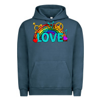 Pigment Midnight Navy Western LGBTQ+ Love Rainbow Urban Hoodie - BundleAndBundleShop