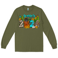 Army Green senior 2024 cow Long Sleeve Tee - Zillion Design Studio