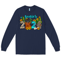 Navy senior 2024 cow Long Sleeve Tee - Zillion Design Studio