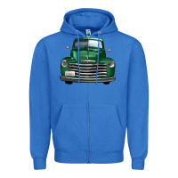 True Royal western green truck front view Zipper Hoodie - FaDigitalArtStudio
