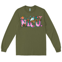 Army Green nicu Long Sleeve Tee - AdoDesignShop