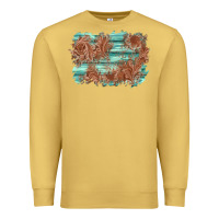 Antique Gold wood leather background Premium Sweatshirt - AdoDesignShop