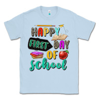 Dusty Blue happy first day of school Classic Tee - Zillion Design Studio