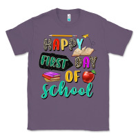 Lavender happy first day of school Classic Tee - Zillion Design Studio