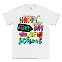 White happy first day of school Classic Tee - Zillion Design Studio