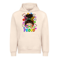Sandshell LGBTQ+ Messy Bun With Colorful Stars Urban Hoodie - BundleAndBundleShop