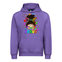 Tulip LGBTQ+ Messy Bun With Colorful Stars Urban Hoodie - BundleAndBundleShop