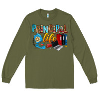 Army Green principal life Long Sleeve Tee - Zillion Design Studio