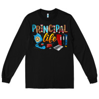 Black principal life Long Sleeve Tee - Zillion Design Studio